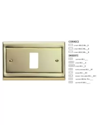 Master 60i214 Inserto cromado dorado de 4 agujeros